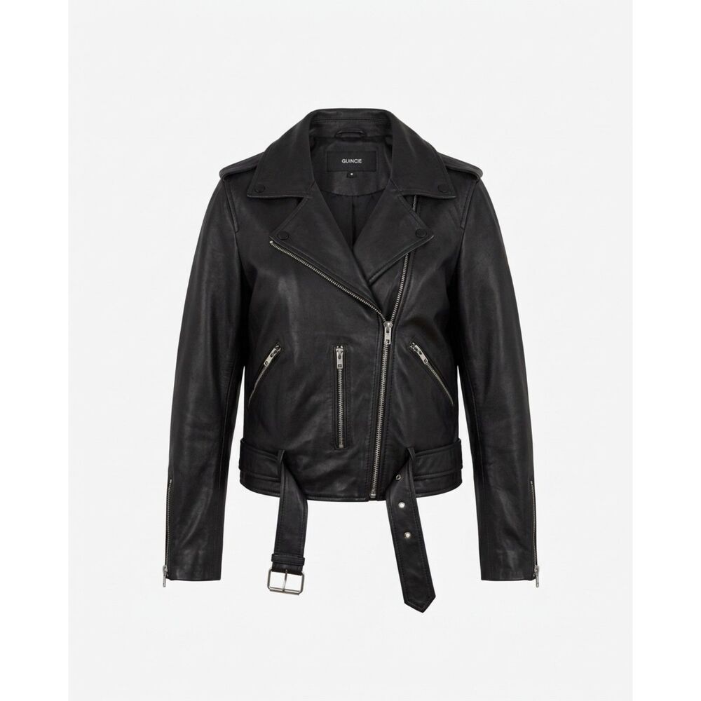 100% Leather Motorcycle Jacket - Quince size L